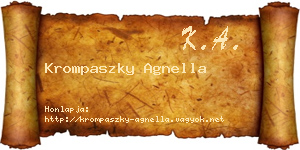Krompaszky Agnella névjegykártya